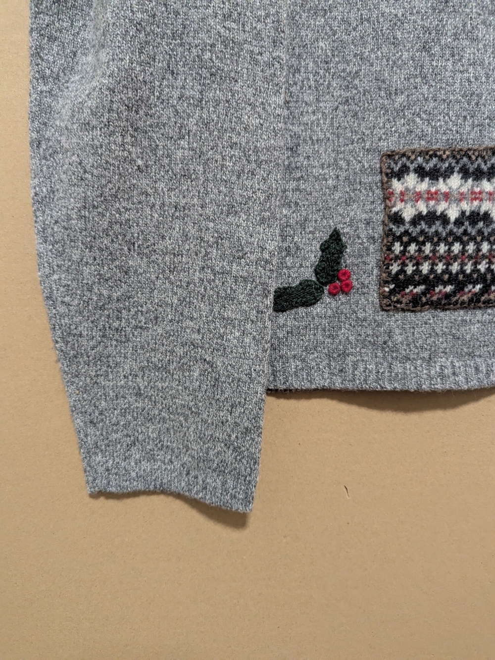 Woolrich Lambswool Cottage Sweater Cabin Charcoal Heather Medium Women's Knit - Picture 10 of 12